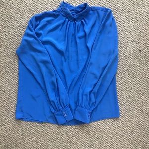 Vintage Liz Claiborne Blue Blouse
